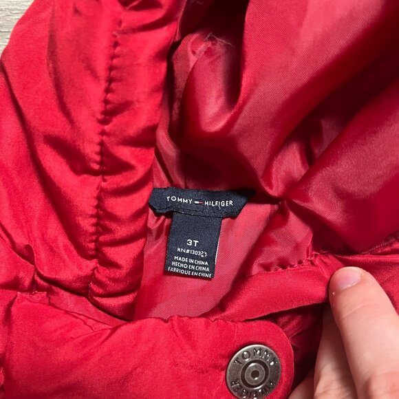 Tommy Hilfiger Sleeveless Full Zip Vest Red Baby Girl Size 3T - Picture 5 of 5